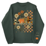 Love Grandma Life Pumpkin Floral Fall Sweatshirt for Women