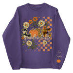 Love Grandma Life Pumpkin Floral Fall Sweatshirt for Women
