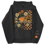 Love Grandma Life Pumpkin Floral Fall Sweatshirt for Women