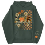 Love Grandma Life Pumpkin Floral Fall Sweatshirt for Women