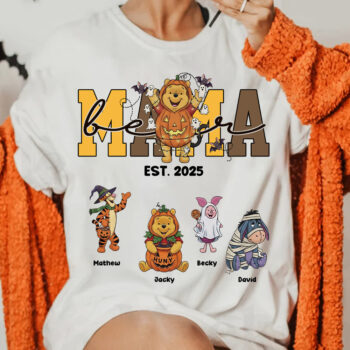 Mama Bear Halloween Family Matching Costume Shirt Est 2025