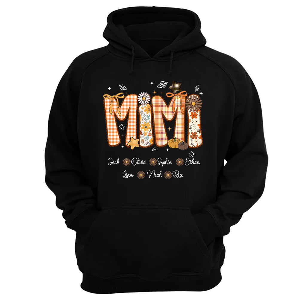 Mama Personalized Autumn Fall Shirt Custom Name Gifts for Women Mama Personalized Autumn Fall Shirt Custom Name Gifts for Women