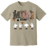 Mom Est 2025 Halloween Ghost Shirt Personalized Family Names Tee