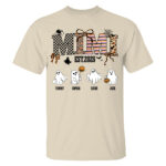 Mom Est 2025 Halloween Ghost Shirt Personalized Family Names Tee