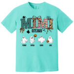 Mom Est 2025 Halloween Ghost Shirt Personalized Family Names Tee
