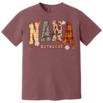 Nana Life Est 2025 Sweatshirt Fall Autumn Leaves Plaid Animal Print