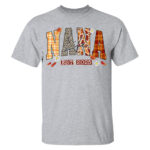 Nana Life Est 2025 Sweatshirt Fall Autumn Leaves Plaid Animal Print