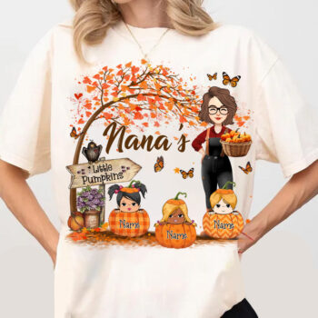 Nanas Little Pumpkins Personalized Fall Shirt for Grandkids