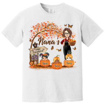 Nanas Little Pumpkins Personalized Fall Shirt for Grandkids