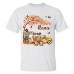 Nanas Little Pumpkins Personalized Fall Truck Shirt for Women