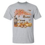 Nanas Little Pumpkins Personalized Fall Truck Shirt for Women