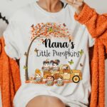 Nanas Little Pumpkins Personalized Kids Autumn Fall Family Shirt