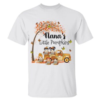 Nanas Little Pumpkins Personalized Kids Autumn Fall Family Shirt