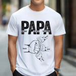 Papa The Man The Myth The Legend Personalized Family Fist Bump T Shirt