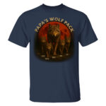 Papas Wolf Pack Family T Shirt Personalized Gift for Dad and Kids