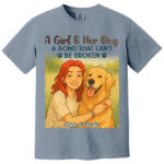 Personalized Girl And Dog Bond TShirt Custom Name Pet Lover Gift