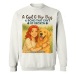 Personalized Girl And Dog Bond TShirt Custom Name Pet Lover Gift