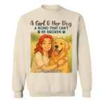 Personalized Girl And Dog Bond TShirt Custom Name Pet Lover Gift