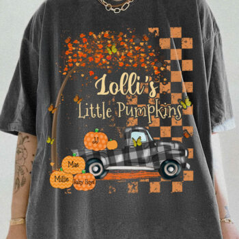 Personalized Little Pumpkins Truck Fall TShirt Autumn Shirt Gift