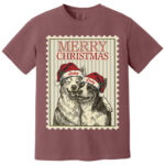 Personalized Merry Christmas Dog Lovers TShirt Custom Pet Portrait Gift
