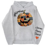 Personalized Patchwork Pumpkin Halloween Sweatshirt for Family