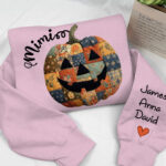 Personalized Patchwork Pumpkin Halloween Sweatshirt for Family