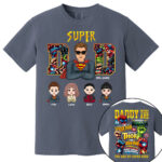 Super Dad Personalized Family Names Marvel Superhero T Shirt