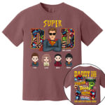 Super Dad Personalized Family Names Marvel Superhero T Shirt