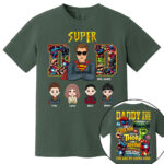 Super Dad Personalized Family Names Marvel Superhero T Shirt