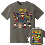Super Dad Personalized Family Names Marvel Superhero T Shirt