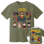 Super Dad Personalized Family Names Marvel Superhero T Shirt