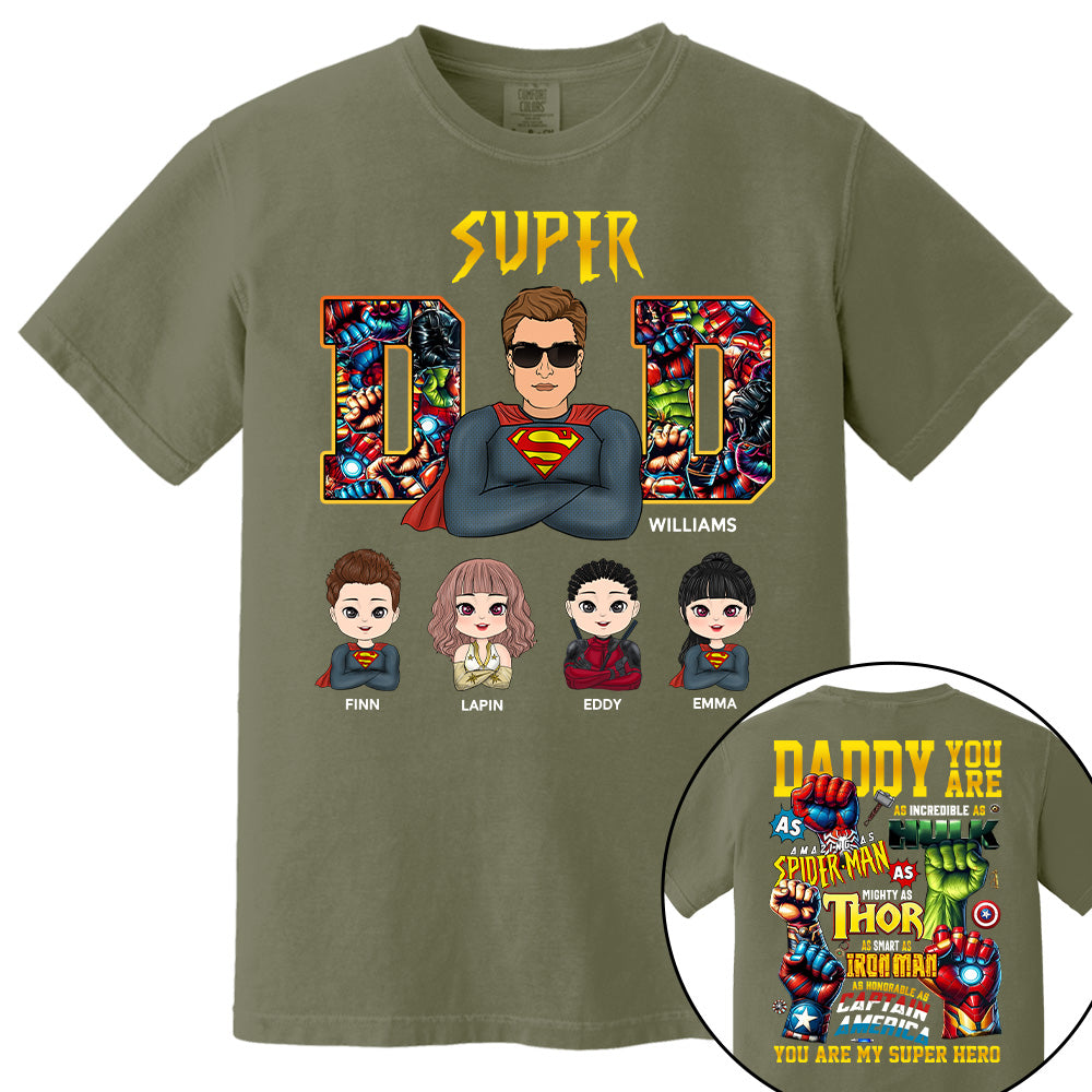 Super Dad Personalized Family Names Marvel Superhero T Shirt Super Dad Personalized Family Names Marvel Superhero T Shirt