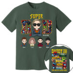 Super Dad Shirt Personalized Comic Superhero Daddy Gift Tee