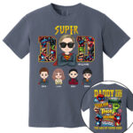 Super Dad Shirt Personalized Comic Superhero Daddy Gift Tee