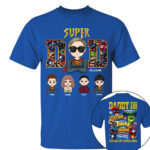 Super Dad Shirt Personalized Comic Superhero Daddy Gift Tee