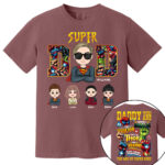 Super Dad Shirt Personalized Comic Superhero Daddy Gift Tee