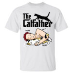 The Catfather Personalized T Shirt Custom Name Gift for Cat Lovers