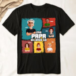 This Papa Belongs To Family Names Custom Fathers Day Shirt