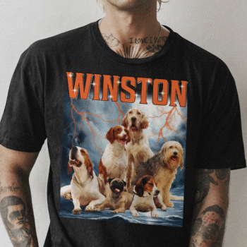 Winston Dog Lover Shirt Cute Dogs Graphic Tee Top for Men Women
