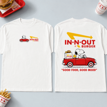 Snoopy X In-N-Out Burger Good Food Good Mood 3D Shirt for Fast Food Lovers NNK