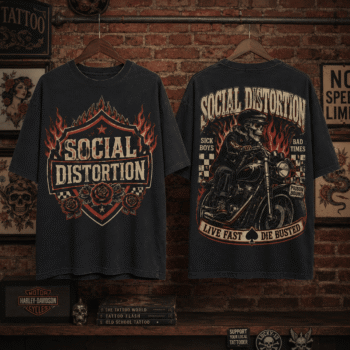 Social Distortion x Harley Davidson Outlaw Rider 3D Shirt NTH1