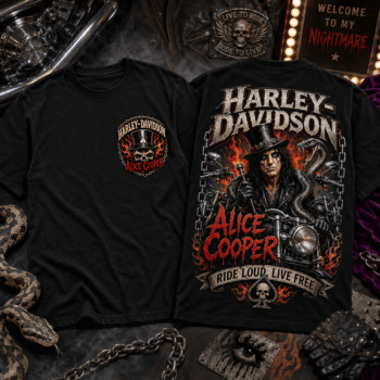 Harley-Davidson x Alice Cooper – Welcome to the Nightmare Ride Biker 3D Shirt NTH1