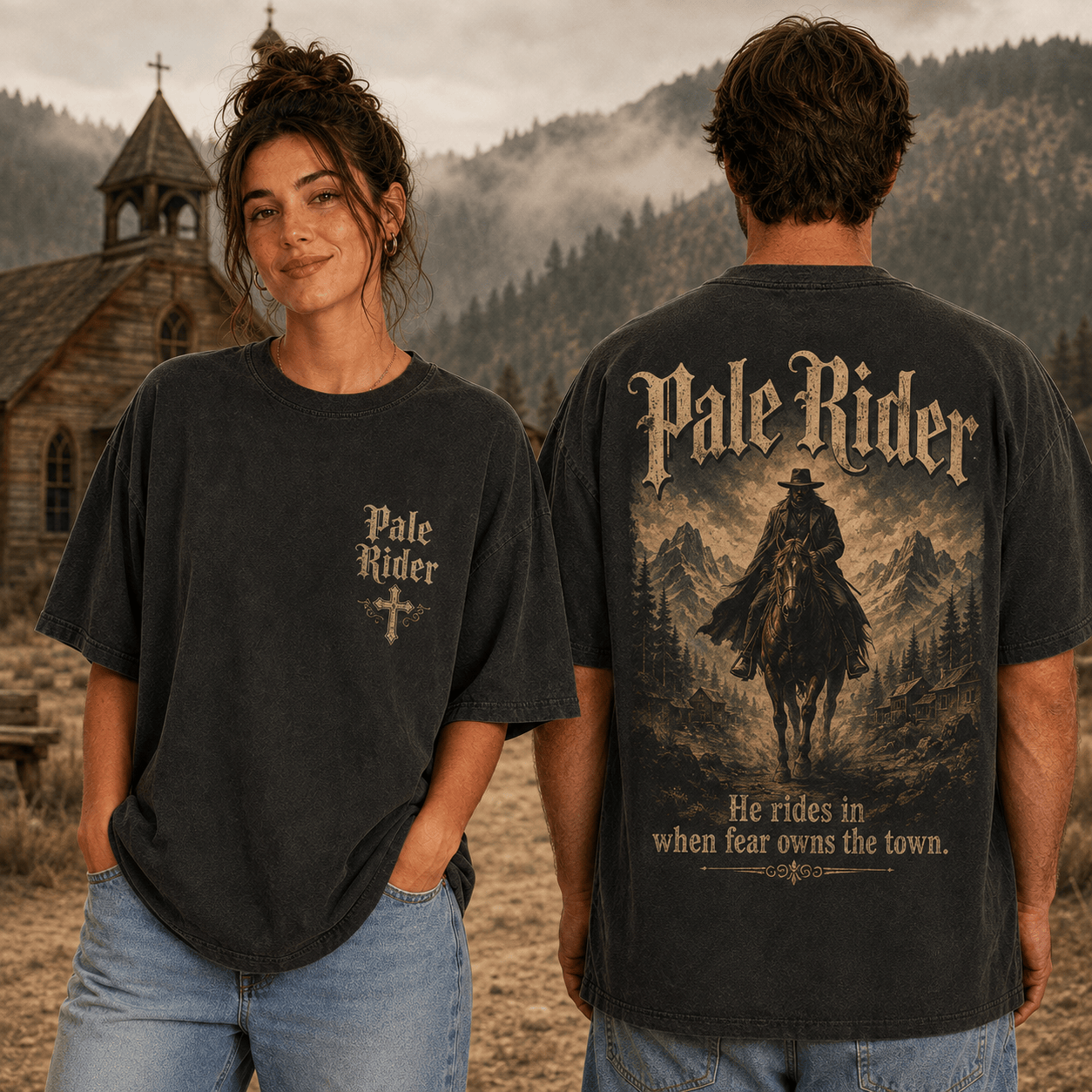 Pale Rider He Rides In Vintage Western Movie 3D Shirt NTB