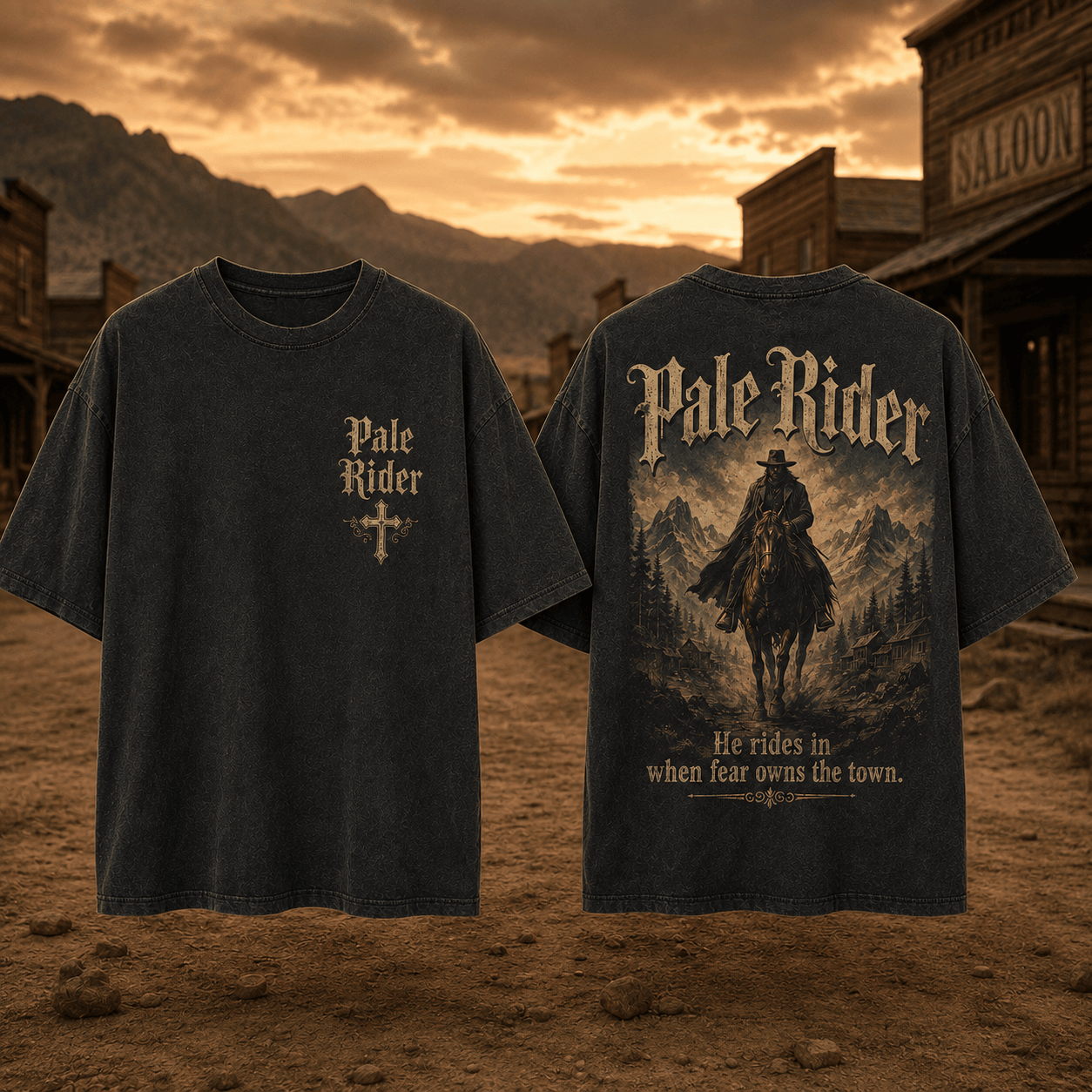 Pale Rider He Rides In Vintage Western Movie 3D Shirt NTB