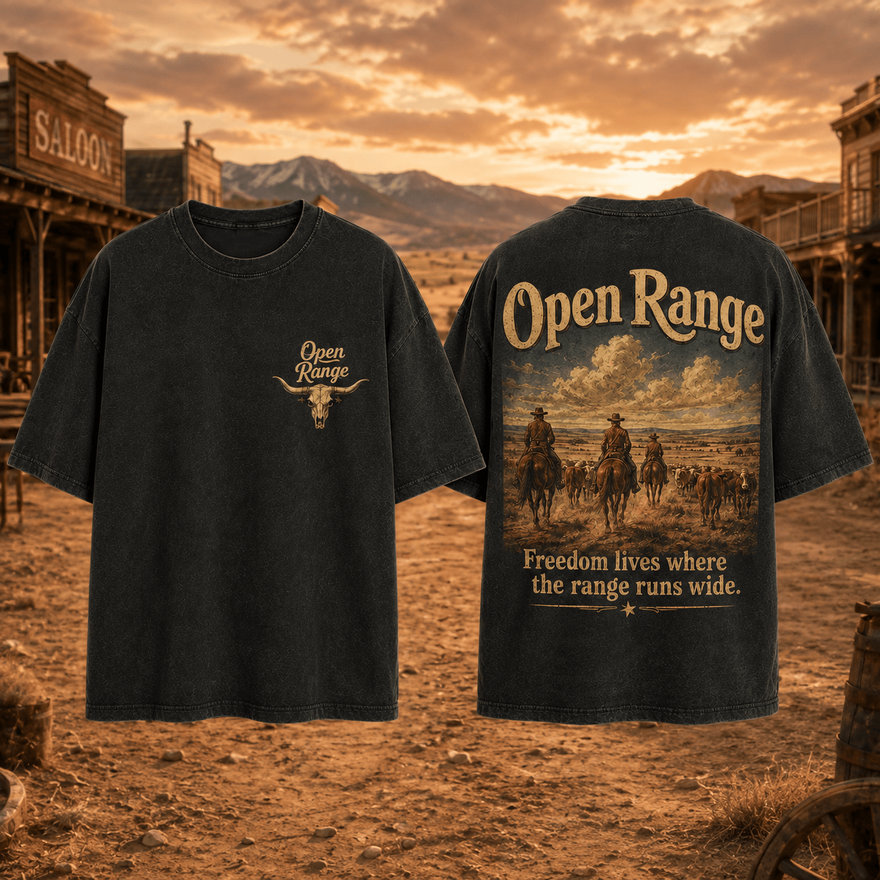 1787394402754.png Open Range Freedom Lives Wide Vintage Western 3D Shirt NTB