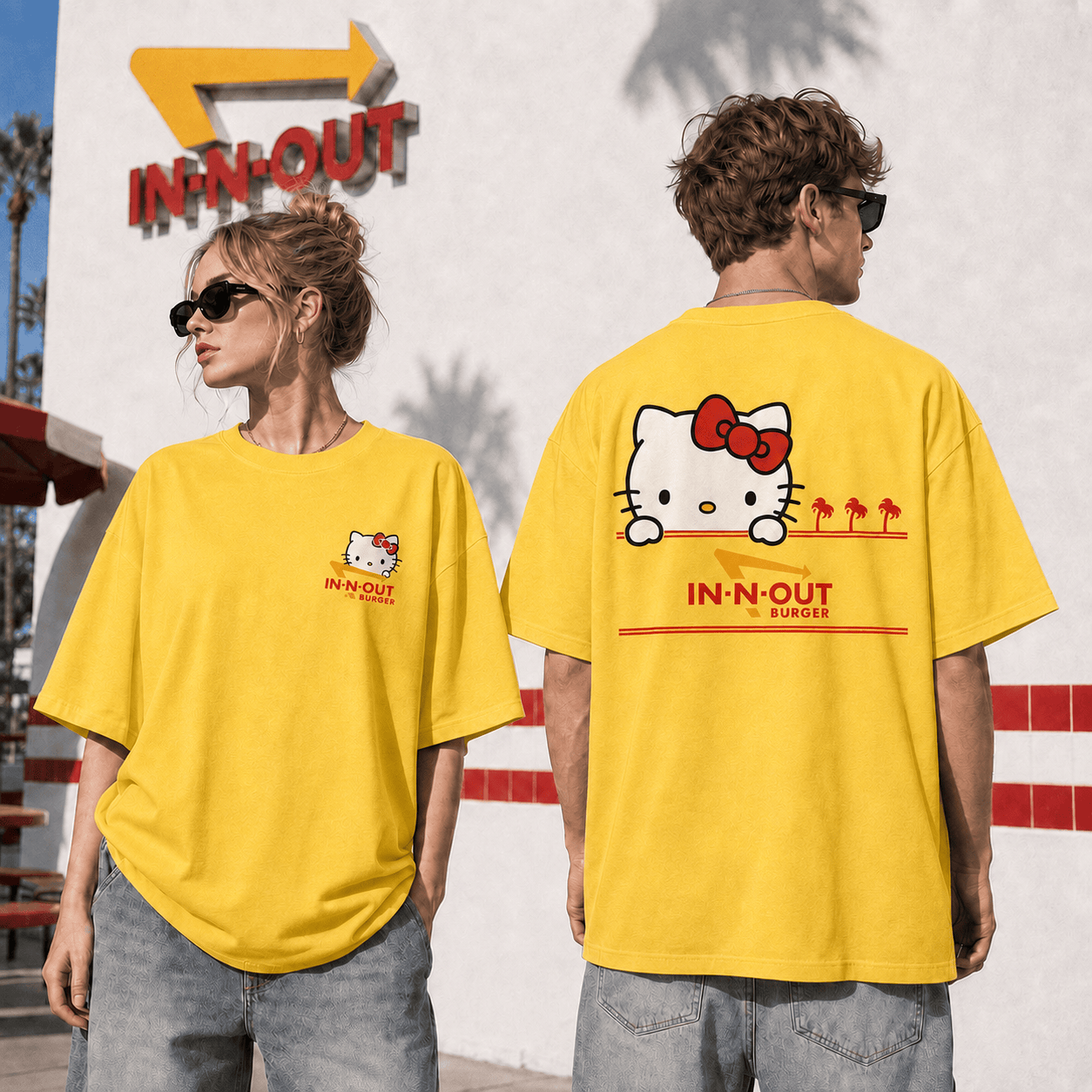 1787846756072.png Hello Kitty X In-N-Out Burger California Vibes 3D Shirt For Men Women Cute Fast Food Graphic Tee NNK