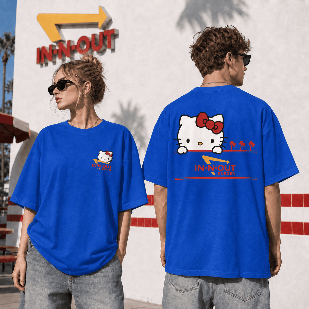 1787846756083.png Hello Kitty X In-N-Out Burger California Vibes 3D Shirt For Men Women Cute Fast Food Graphic Tee NNK