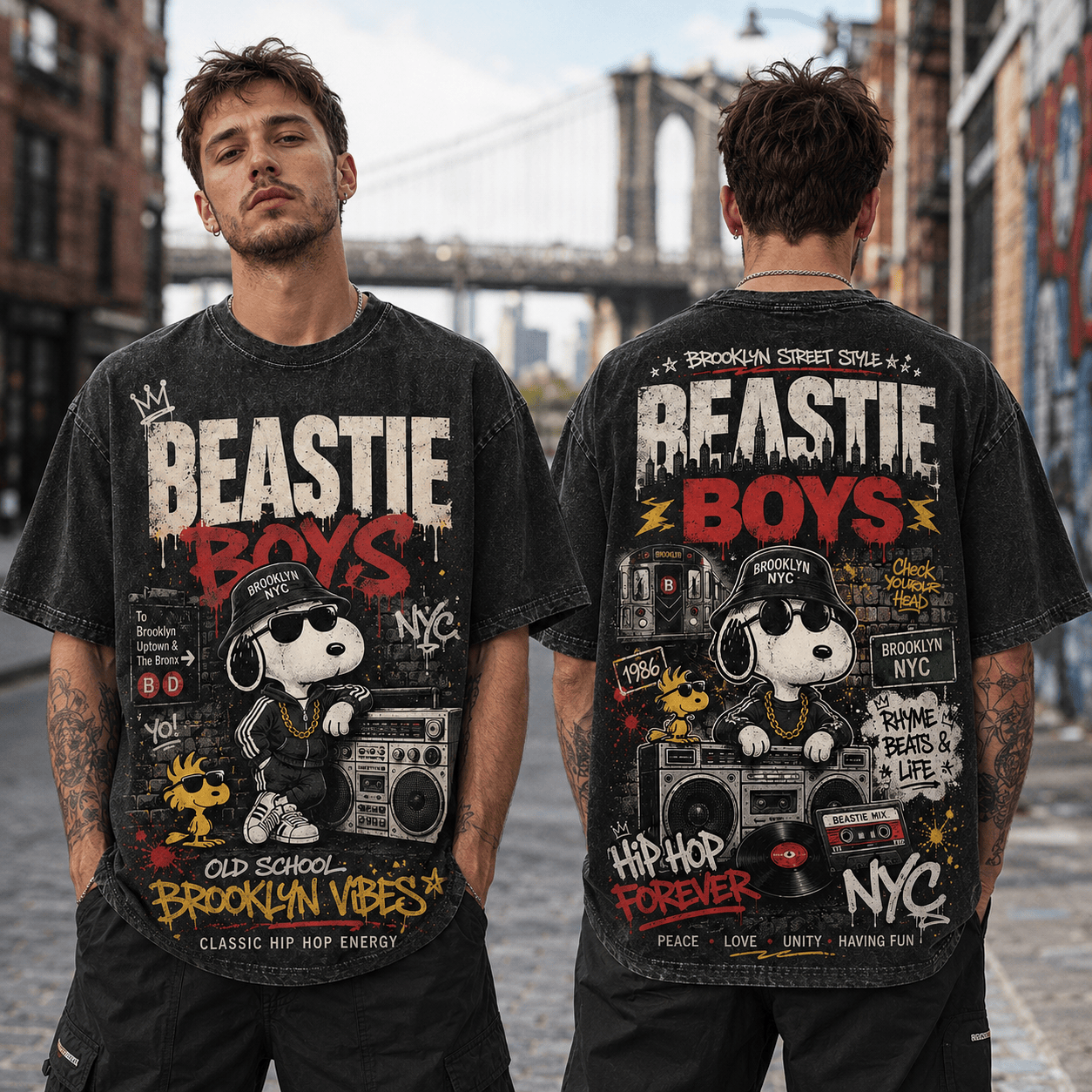 Snoopy X Beastie Boys 3D Shirt For Hip Hop Fans NNK