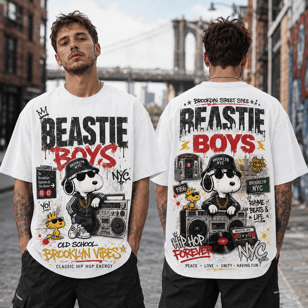 Snoopy X Beastie Boys 3D Shirt For Hip Hop Fans NNK