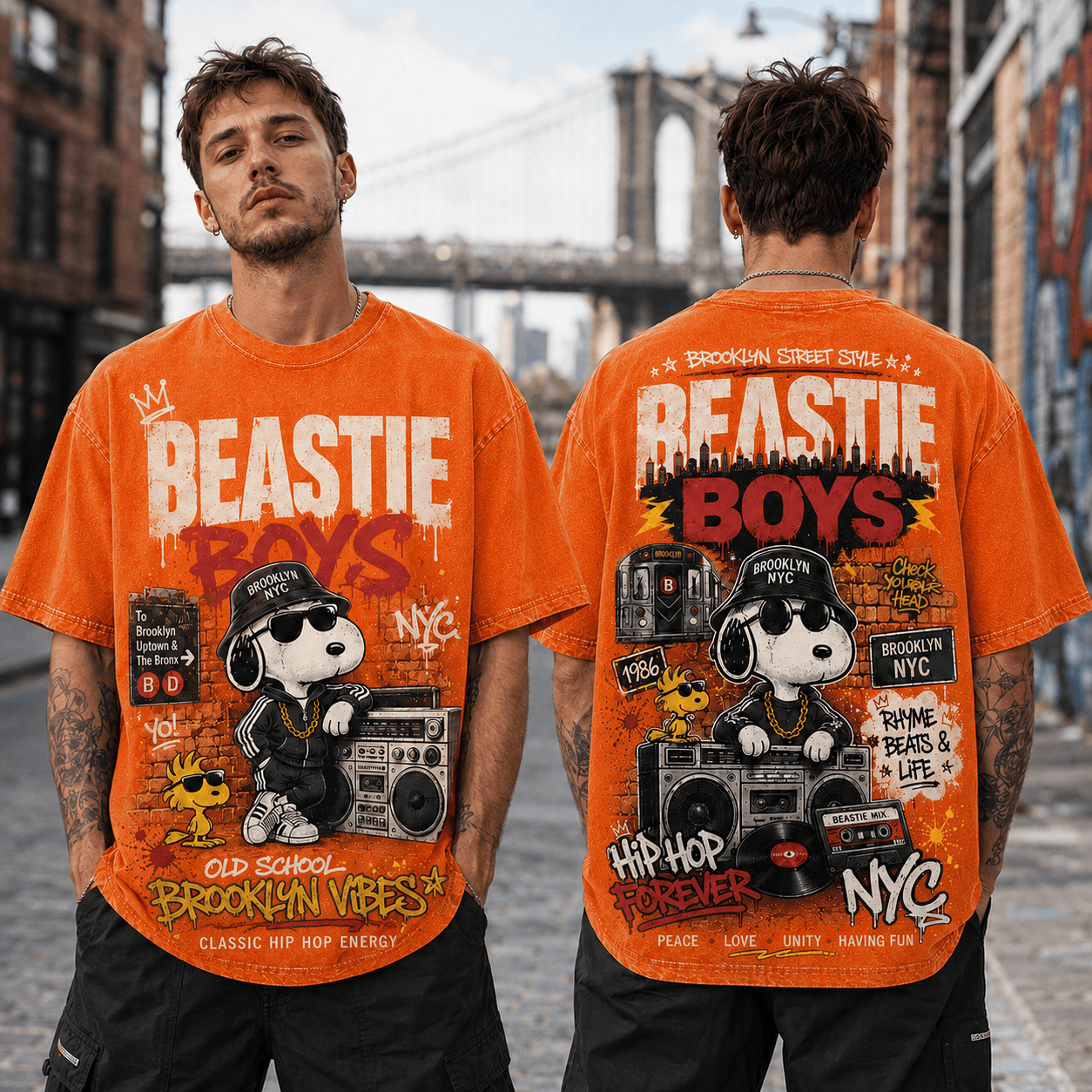 Snoopy X Beastie Boys 3D Shirt For Hip Hop Fans NNK